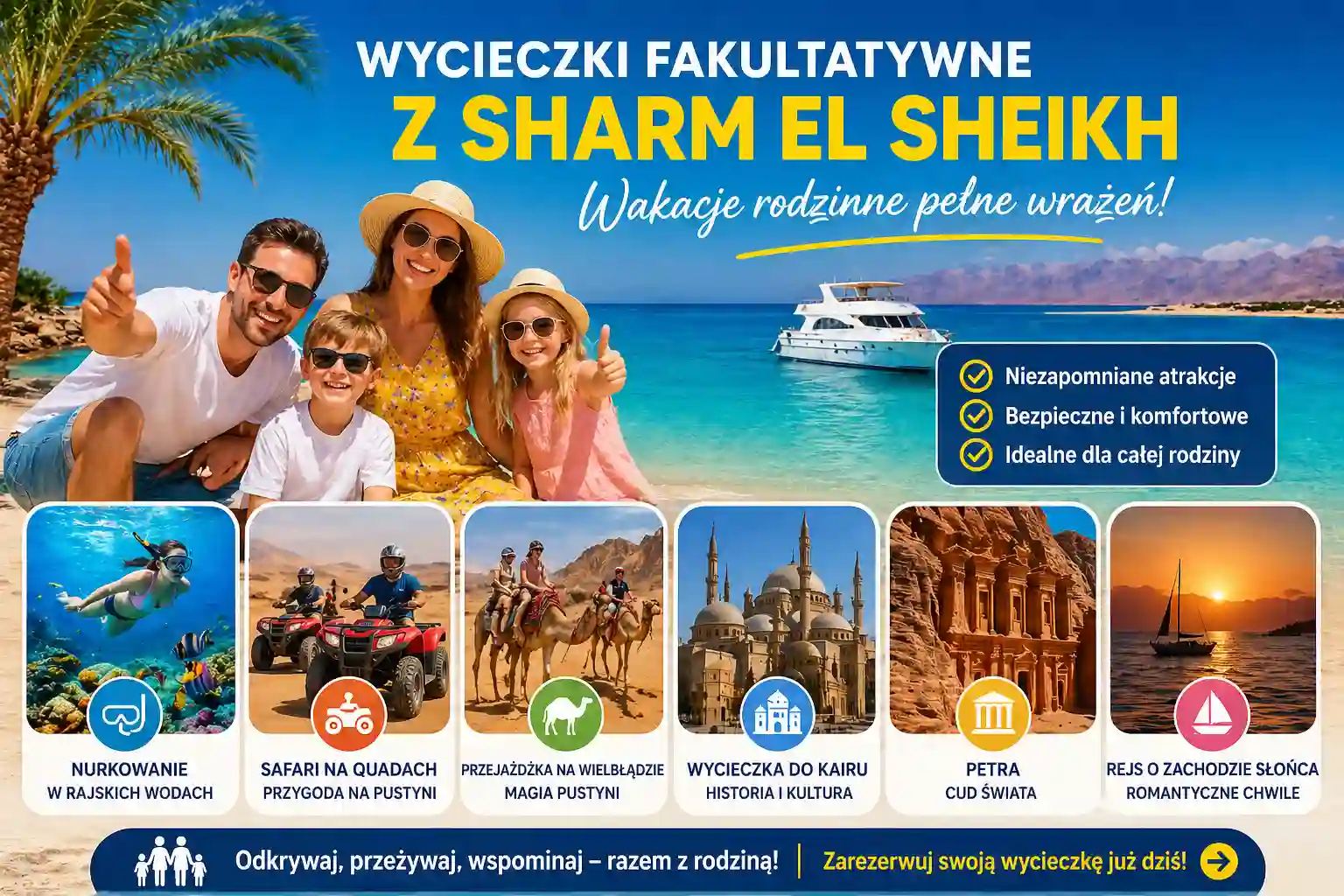 Wycieczki fakultatywne z Sharm El Sheikh – wakacje rodzinne